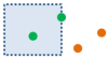 points and areas with point output